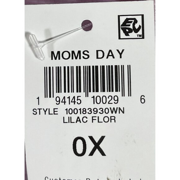 Style & Co Womens Pink Eyelet Embroidered Peasant Blouse 3/4 Sleeve Size 0X - Picture 8 of 8